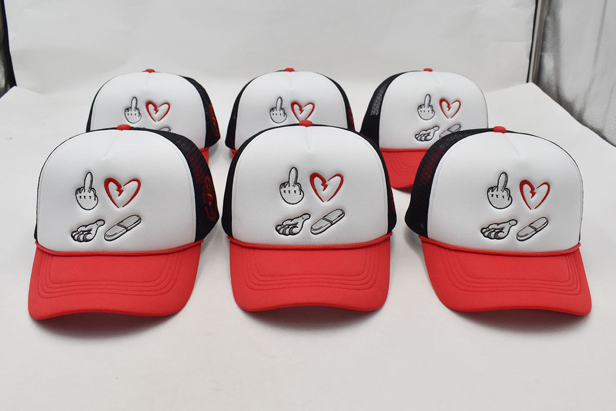 Fuck Love Give me Drugs Trucker Hats